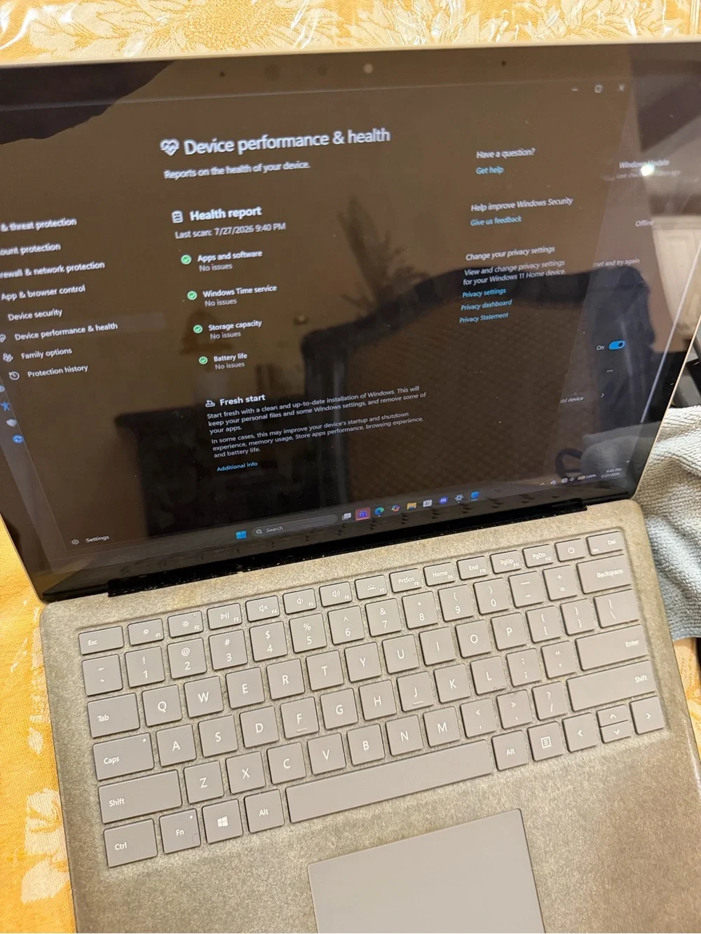 Microsoft surface laptop